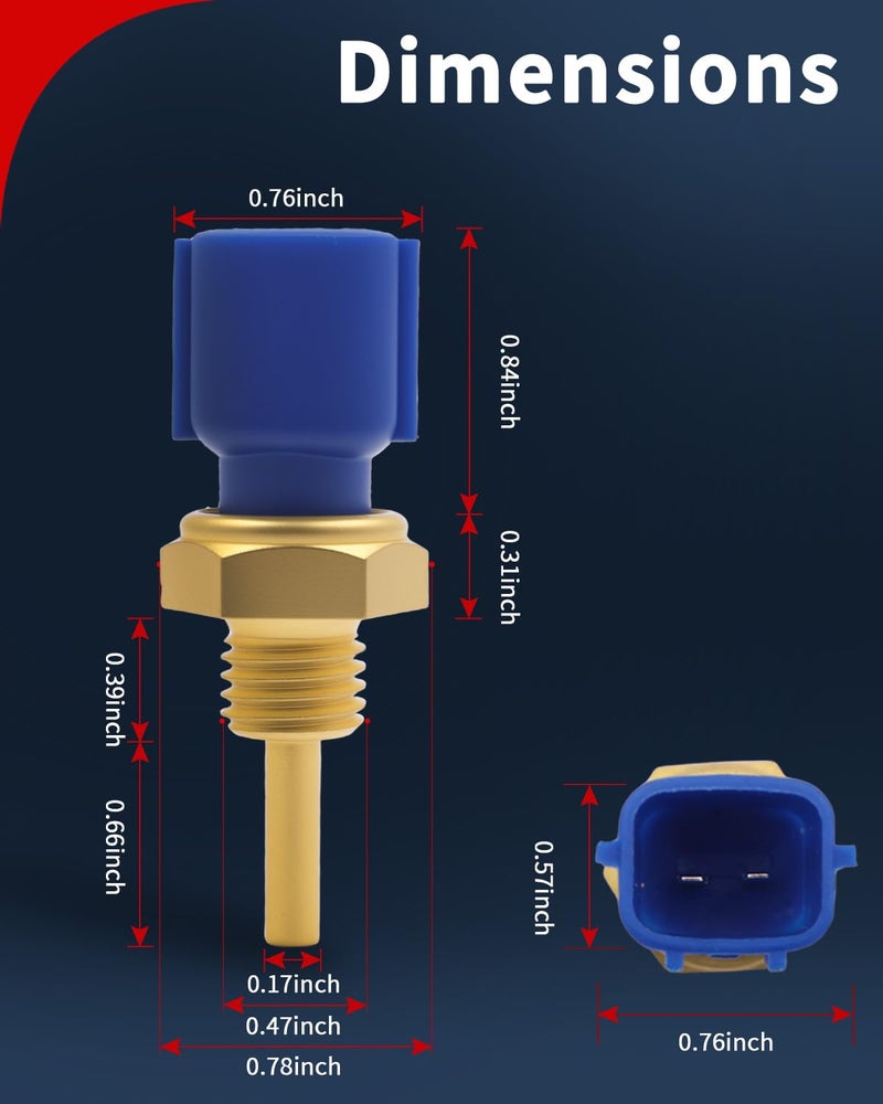 VEHICODE Engine Coolant Temperature Sensor, ECT Water Temp Sensor Compatible with Infiniti G35 G37 Q50 Q60 QX60 EX35 FX35, Nissan Altima Rogue Sentra Frontier Maxima Pathfinder Murano Versa Xterra - Image 5